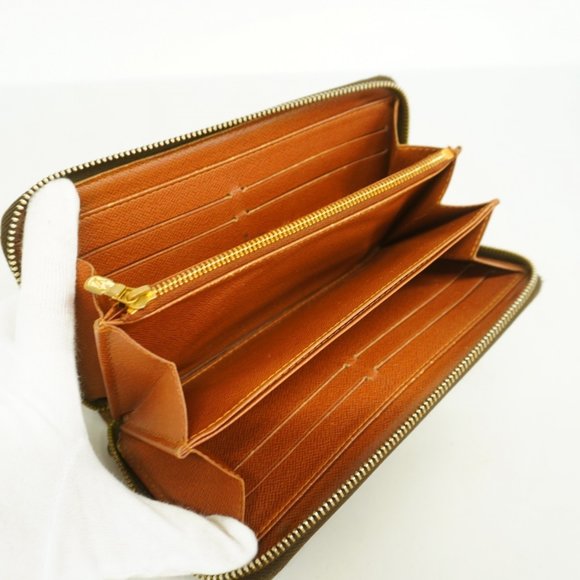 Louis Vuitton Long Wallet Monogram Zippy M60017 Brown Men's Women's - Picture 3 of 11